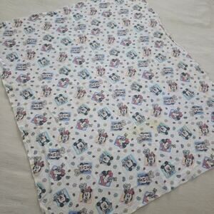 Vintage Baby Mickey & Minnie Receiving Blanket
